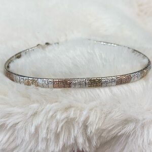 Tri-Color gold Over Sterling Bracelet